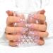 Sethexy Handmade Glitter Long Coffin False Nails | Luxury 3D Heart Acrylic Nail Art for Women & Girls - Buy Online on GoSupps.com