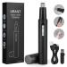 Uraqt nose hair trimmer waterproof double blade nose hair cutter ear hair trimmer women men nose hair remover false hair trimmer nasal trimmer (black)