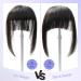 1B# Black Fringe Hair with Temples Clip in Bangs - Real Human Hair Extensions - Buy Online on GoSupps.com