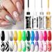 Nail Art Polish Kit Gel Nail Art Lacquer Gel Art Lacquer 12 Colors Gel Nail Polish Soak Cure 8ml Thin Nail Art Brush - Buy Online on GoSupps.com