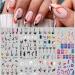 YOSOMK Colorful Stripes Nail Art Stickers - 36 Sheets Water Transfer Decals for Rainbow Geometric Design - Buy Online on GoSupps.com