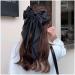 W WEILIRIAN Satin Hair Bow Long Bow Hair Clips Band Hair Clips Clip Large Plain Hair Bun Hair Pin French Hair Clip Scrunch ies Horse Tail Accessories (Black) - Buy Online on GoSupps.com