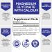Extra Strength Magnesium Glycinate 425mg with Calcium - 120 Tablets | Bone, Heart & Muscle Health Support | Non-GMO Vegan Gluten Free - Buy Online on GoSupps.com