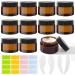 Havacue 10 pieces 30ml amber glass empty can brown las cream cans for filling brown glass container cremation creme container empty refillable ointment put for cosmetics lotion creams candles