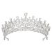 AW BRIDAL Queen Crown for Women  Crystal Tiaras and Crowns for Women  Wedding Crown for Bride Princess Headpieces for Pageant Quinceanera Birthday Prom  Silver