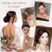 Ruwiss Elegant Long Hair Part Bun Extension - Smooth Tousled Updo with Real Hair Tie for Women - 25g Brown Mixed Scrunchy - Buy Online on GoSupps.com