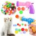 2 pieces of cat toys with 100 balls interactive cat toys noiseless plush ball toys relieves depression for the indoor and outdoor training of cats and kitten