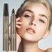 Eyebrow Microblading | Waterproof 4 Fork Tip Eyebrow Pencil | Liquid Brow Long-Lasting Brow Microblading Pencil Eyebrow Makeup Pochy Beige - Buy Online on GoSupps.com