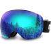 AKASO OTG Ski Goggles - Mag-Pro Magnetic Interchangeable Lenses - A1-black Frame / Grey Lens - Snowboard Goggles for Men & Women - Buy Online on GoSupps.com