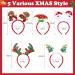 Christmas Headbands 5PCS for Kids & Adults - Holiday Party Costume Accessories with Reindeer Antlers, Santa Hat, Snowman & Tree Design - Festive Photo Booth Prop - Buy Online on GoSupps.com