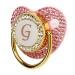 Gold Color Baby Pacifier Covered with Rhinestones Lightweight Pacifier Set for 6-18 Months Baby at Home (Letter G)