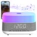 Lovaroma 300ml aroma diffuser humidifier diffuser with bluetooth speaker and alarm clock setting 7 types LED light colors 4 timers automatic waterless shutdown for bedrooms office