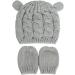 XYIYI Newborn Baby Winter Beanie Hat & Mitten Set for Boys Girls 6-18 Months - Grey - Buy Online on GoSupps.com