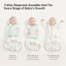 Duomiaomiao Baby Sleeping Bag Swaddle | Premium Cotton | 3-Way Adjustable Wearable Blanket | Butter Soft Sleep Sack for Newborn Babies 0-6 Months | Infant Boy Girl Animal Travel | 66cm - Buy Online on GoSupps.com