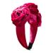 Alpenfl stern Costume Headband Velvet Braided Look Flowers Women's Hair Accessories Non-Slip Headband for Dirndl (Pink-Fuchsia) ADV146