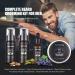 12-in-1 Beard Grooming Kit for Men with Beard Roller, Oil, Shampoo, Conditioner, Brush, Balm, Comb, Scissors - Citric Acid Infused - Gifts for Him - Buy Online on GoSupps.com