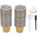KIMISS Couvercles et Joints pour Dosettes de caf en Papier d'aluminium 50 Pi ces Compatibles avec les Capsules de caf de 15ml Comprend une Cuill re et une Brosse pour la Fra cheur (GOLD) - Buy Online on GoSupps.com