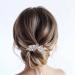 Allereya Crystal Pearl Wedding Hair Comb Barrette CZ Rhinestone Flower Hair Barrette Comb Gold Pearl Bling Bridal Headpieces Decorative Head Clip Headwear Bridal Hair Accessories for Women and Girls - Buy Online on GoSupps.com