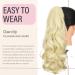 Dcbaboo 18inch Claw Clip in Ponytail Hair Extensions Long Wavy Ponytail Extension Curly Synthetic Pony tails Natural Wave One Piece Hairpiece Fake Ponytail for Women Bleach Blonde 18 inch 150g Bleach Blonde - Buy Online on GoSupps.com