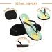 Mnsruu Yellow Palm Leaves Pineapple Flip Flops for Women & Men | Perfect for Home Hotel Spa & Travel - Buy Online on GoSupps.com