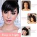 Leterly Bangs Hair Clip Extension - Thick Neat Straight Fringe for Women, Dark Black Color - Buy Online on GoSupps.com