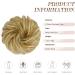 FESHFEN Messy Bun Hair Piece - Wavy Curly Chignon Ponytail Extension in Lightest Ash Brown & Bleach Blonde - Thick Updo Hairpiece for Women, Girls, Kids - 38g - 1PCS - Buy Online on GoSupps.com
