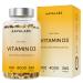 Vitamine D3 4000 UI - Vitamine D avec Huile d Olive Extra Vierge pour Absorption Optimale - Vitamines sans OGM sans Gluten et Lactose pour les Fonctions Osseuse Musculaire Immunitaire - 365 G lules