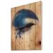 DesignQ Closed Eye With Blue Fantasy Make Up Modern & Contemporary Wood Wall Decor Blue Wood Wall Art Large People Wood Wall Panels Printed On Natural Pine Wood Art