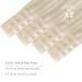 Salife Real Hair Extensions - 40PCS 60G 25cm Ashblond Highlights Tape In Extensions Invisible Seamless Soft & Natural #17a/60a - Buy Online on GoSupps.com