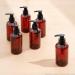 Youngever Set of 5 Amber Plastic Pump Bottles 500ML - Refillable & Durable for Home & Travel - Buy Online on GoSupps.com