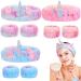 Yunlly 9 Pcs Spa Face Washing Headband Wristband Cute Unicorn Set  Makeup Headband Skincare Headbands Facial Headband for Washing Face Sleepover Party Supplies for Girls