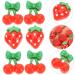 FRCOLOR 300 Pcs Nail Fruits Decoration Strawberry Nail Tool Lip Gloss Hand Cherry Slices Fruit Flatback Travel Bottles for Toiletries Nail Fruit Slices Pineapple Accessories Red Resin 3d - Buy Online on GoSupps.com