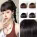 Bangs Hair Clip Natural Synthetic Hair Flat Bangs/Fringe Mini Fake Hair Bangs Fashion One Pieces Clip-in Air Bangs Hair Extension For Women Bangs Clip in Hair (Color : Black brown) - Buy Online on GoSupps.com