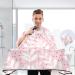 Waterproof Barber Cape - Pink Leaf & Cheetah Haircut Bib for Men & Women | Durable Hair Cutting Cape - Buy Online on GoSupps.com