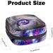Mysterious Cat Eye Purple Galaxy Sanitary Napkins Storage Bag | Portable Menstrual Cup Pocket for Teen Girls & Women - Buy Online on GoSupps.com