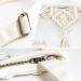 Clear Crossbody Stadium Bag with Macrame Tassel - Beige | Mkono - Buy Online on GoSupps.com