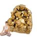 Crystal Geode | Electroplated Golden Raw Crystal - Mineral Crystal Specimen Natural Crystal Raw Gemstones Cluster for Home Decoration Crafts