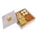 Jaiccha Ghasitaram Wooden Metal Box with Almonds Pistachios MEWA Bites and Channa Laddoo|Gift for Diwali Gifts Holi Rakhi Valentine Christmas Birthday Anniversary Her Him| Box with Almonds Pista MEWA Bites & Channa Laddoo