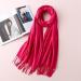 Buy Elegant Hot Pink Women's Cotton Triangular Scarf | Stylish Poncho Cape & Winter Accessory - Buy Online on GoSupps.com