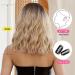 OUFEI Ombre Blonde Wigs for Women Short Wavy Wig With Bangs Natural Synthetic Hair Heat Resistant Wigs for Daily Party Cosplay Wear Ombre blonde(1118-1) - Buy Online on GoSupps.com