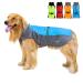 Zunea waterproof raincoat for medium -sized and large dogs reflective rain jacket slightly windproof mesh lining rain protection clothing for outdoor hiking clothing for wet days blue 3xl 3xl (1 Pack) blue