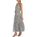 WJANYHN Spring and Summer Fashion Women's Halter Neck Polka Dot Print Lace Dress Long Skirt