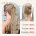 YEESHEDO Long Wavy Ponytail Hair Extension- 26 Inches Light Brown with White Highlights | Clip in Drawstring Curly Synthetic Hairpiece for Women - Buy Online on GoSupps.com