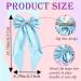 2 Pcs Big Hair bow Hair Bows for Women Bow Hair Clip Elegant Solid Color French Barrette Bows For Hair With Long Silky Satin Hair Barrettes Accessories Bow Hair Clips for Women Girls (Blue+Lilac) - Buy Online on GoSupps.com