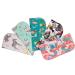 1 Ply Printed Flannel Little Wipes 8x8 Inches Set of 5 Zoological Wildlife