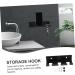 Alipis 2 Sets Cable Holder Hooks - Creative Wall Hooks for Shavers Brushes & More | 14.5x4.5cm - Black - Buy Online on GoSupps.com
