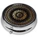 Shop Kaleidoscope Mandala Portable Metal Pill Box - Stylish 3-Compartment Design for Travel & Small Pills - Buy Online on GoSupps.com