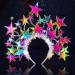 Zoestar Light Up Star Halo Crown Headband LED Stars Goddess Headbands Luminous Carnival Rave Headpiece Sparkly Party Costume Hair Accessories for Women and Girls (Colorful)