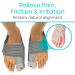 Vive Full Foot Bunion Splint - Toe Separator for Hallux Valgus - Hammer Toe Straightener - Orthopedic Soft Brace for Pain Relief - Men and Women (Gray) - Buy Online on GoSupps.com