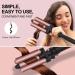 3 Barrel Curling Iron for Beach Waves | Dual Voltage 1 Inch Ceramic Tourmaline | Adjustable Temperature Triple Barrel Iron - Quick Heat Up Rose Gold - Buy Online on GoSupps.com